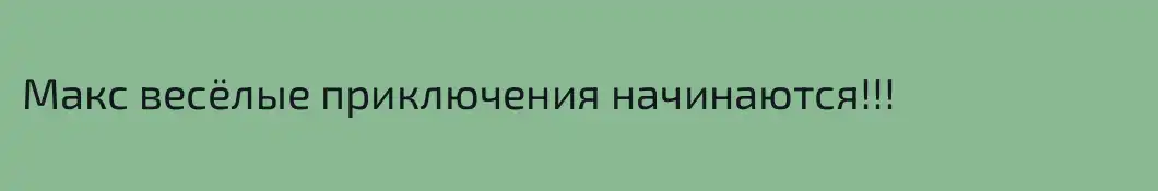 Макс весёлые приключения начинаются!!!